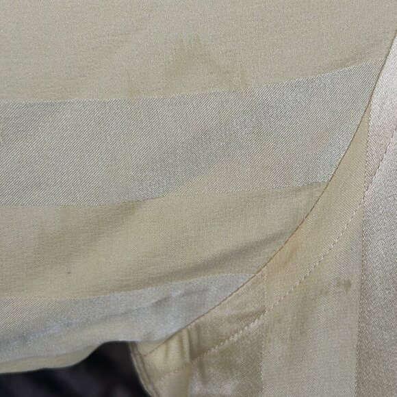 Carracci Vintage Yellow Tone on Tone Striped 100% Silk Disco Shirt Size M As IS - Picture 6 of 9